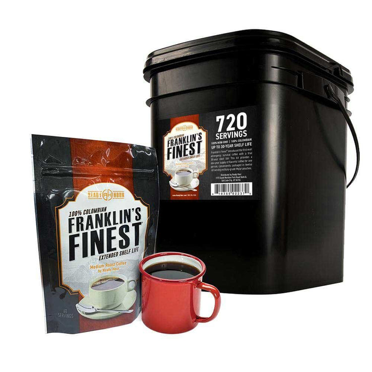 Franklin's Finest Survival Coffee (720 servings, 1 bucket) - My Patriot Supply