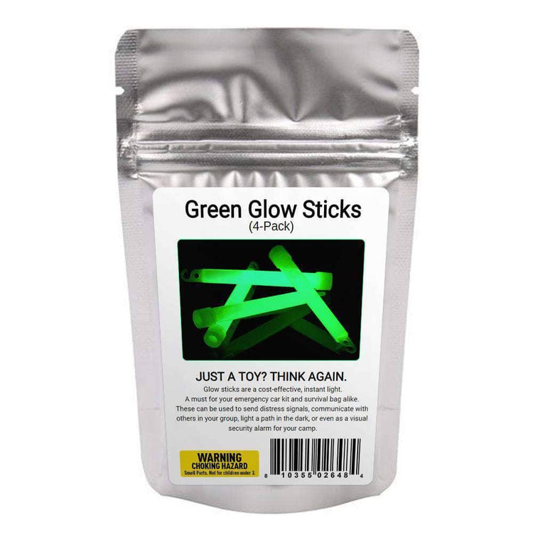 Four Pack 4" Green Light Glow Sticks - My Patriot Supply