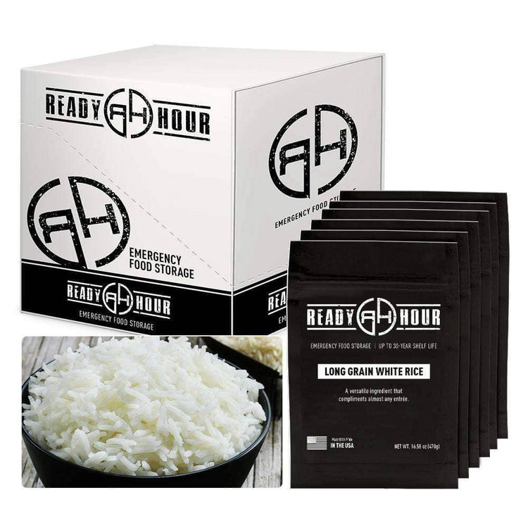 Long Grain White Rice Case Pack (60 servings, 6 pk.) - My Patriot Supply